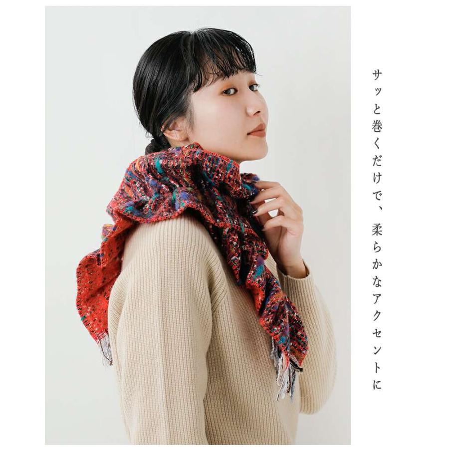 UNDERCOVER but beautiful ビーズ、宝飾フリンジストール P.Cornillon ピーコルニオン フレアー フリンジ ストール pcf253004