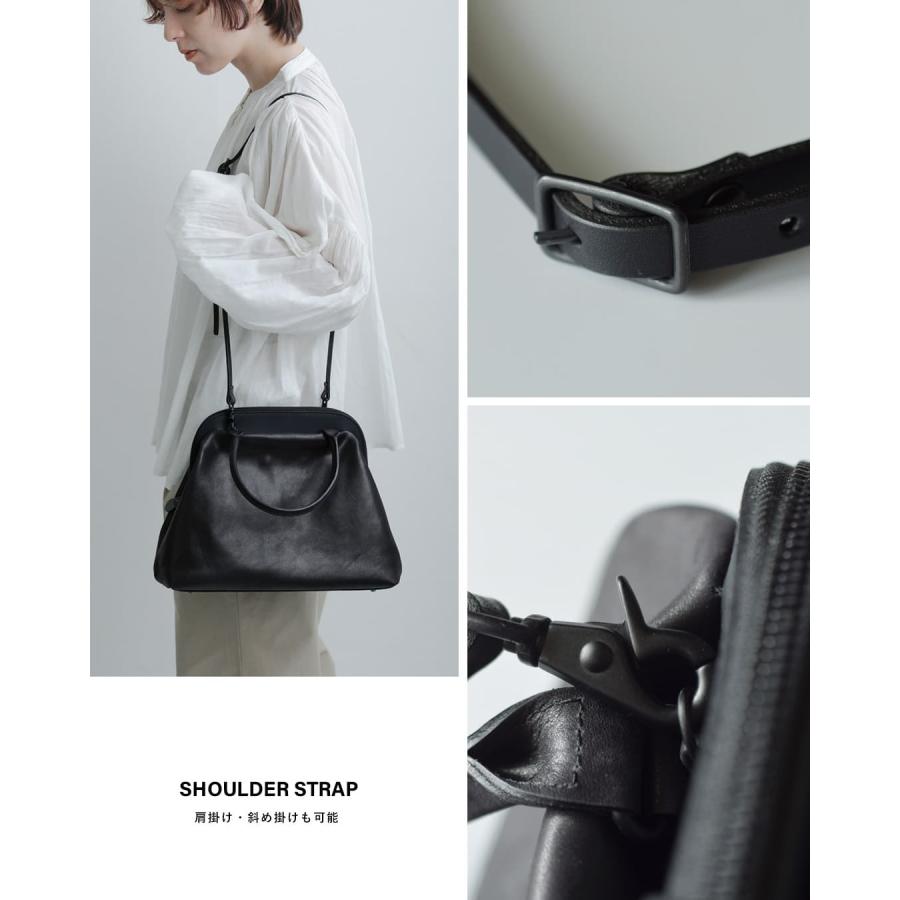 Ense（アンサ） キップレザー がま口 2way ショルダー バッグ Sサイズ