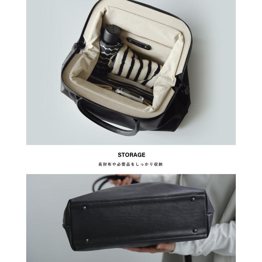 Ense（アンサ） キップレザー がま口 2way ショルダー バッグ Sサイズ