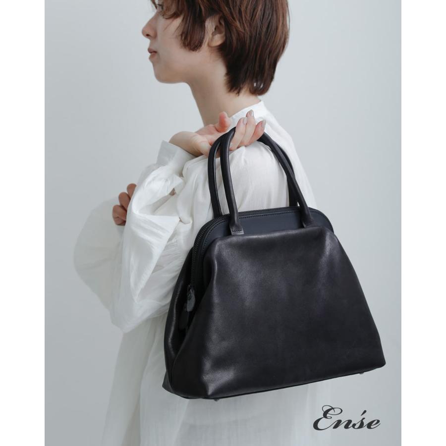 Ense（アンサ） キップレザー がま口 2way ショルダー バッグ Sサイズ