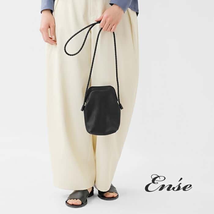 Ense（アンサ） セール【40%OFF】Ense キップレザー がま口 サコッシュ