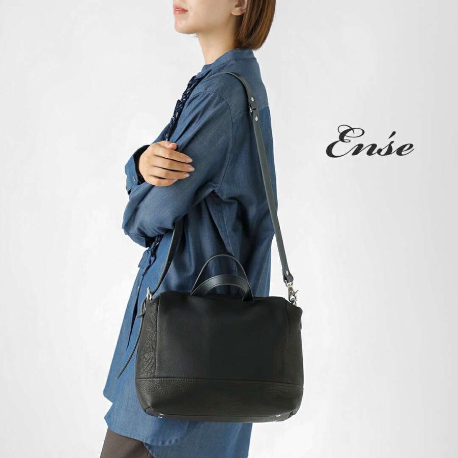 Ense アンサ  ディアレザー ドクターバッグ “doctor bag S” pens511 レディース 2025aw新作 クーポン対象 Ense（アンサ） ディアレザー ドクターバッグ doctor bag S pens511