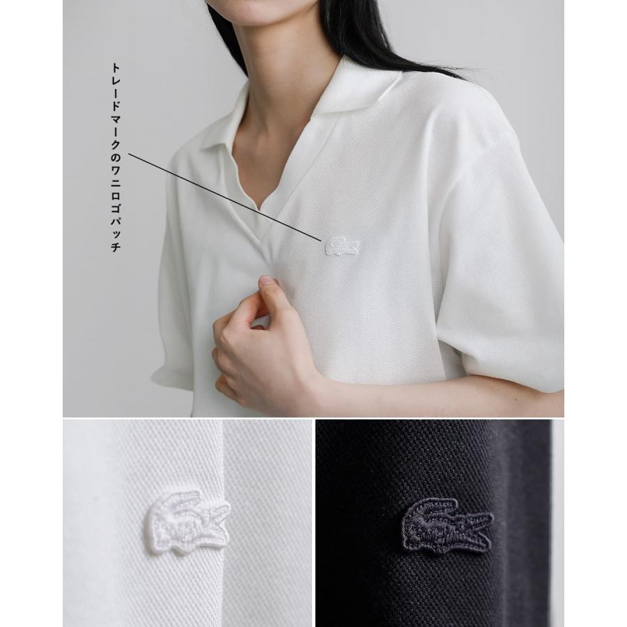 LACOSTE（ラコステ） 鹿の子 ボックスシルエット 半袖 ポロシャツ
