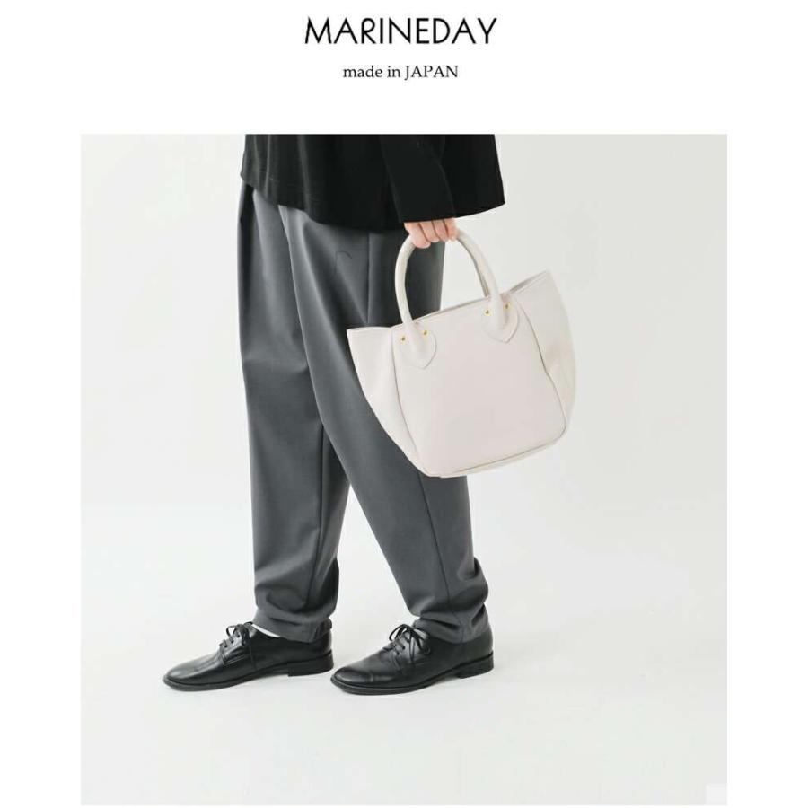 MARINEDAY（マリンデイ） シュリンク カウレザー トートバッグ PLUM