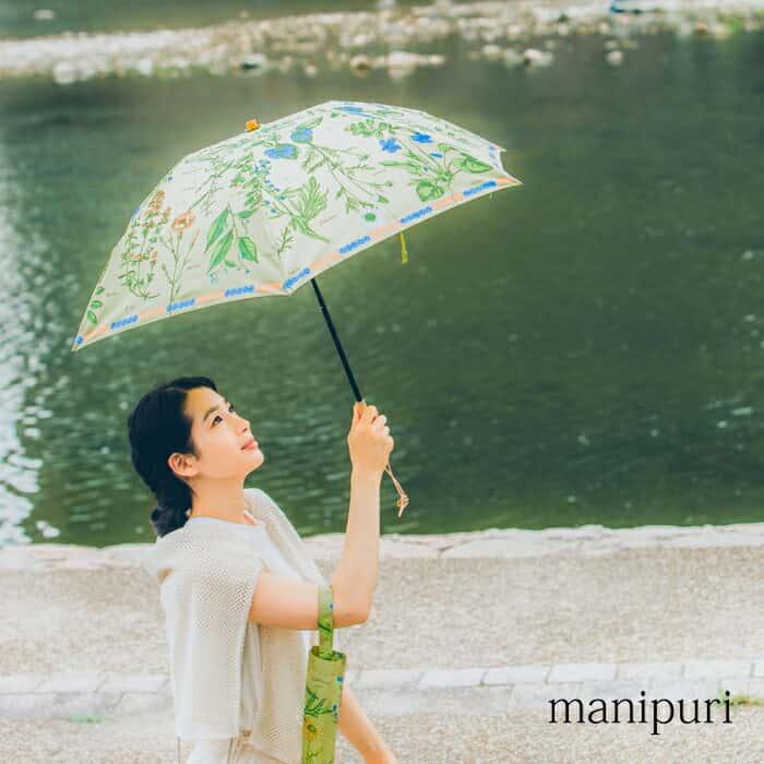 2021秋冬新作】Manipuri マニプリ UV加工 折りたたみ傘 グラフィック