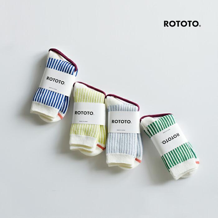 ROTOTO（ロトト） ジャガード バーティカル ストライプ ソックス 靴下