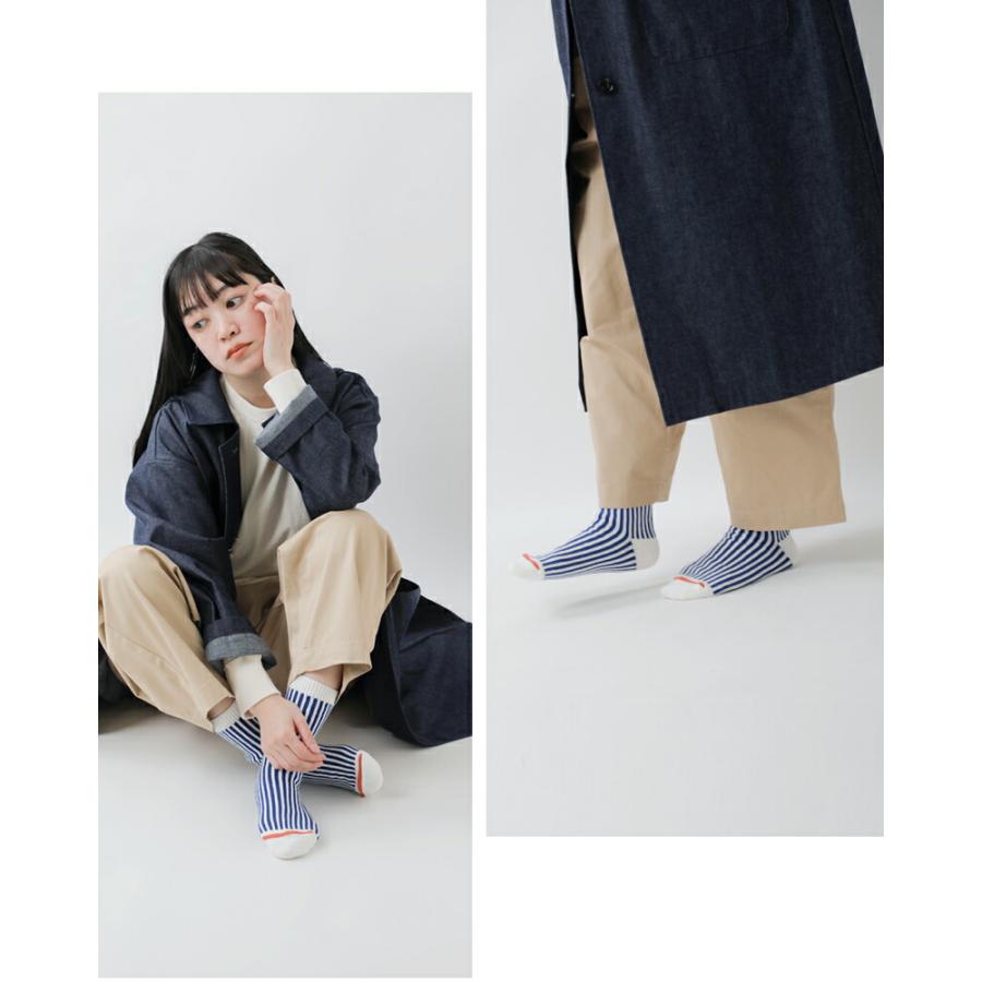 ROTOTO（ロトト） ジャガード バーティカル ストライプ ソックス 靴下