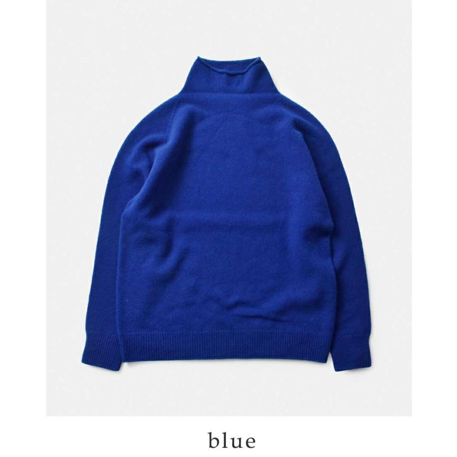 RINEN リネン ウール天竺編み タートルネック ニット プルオーバー