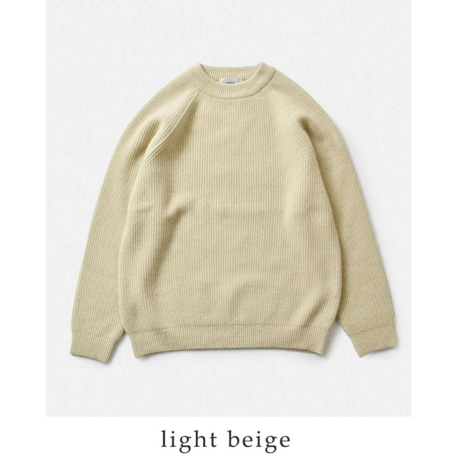 RINEN セール【20%OFF】リネン ウール アゼ編み クルーネック ニット