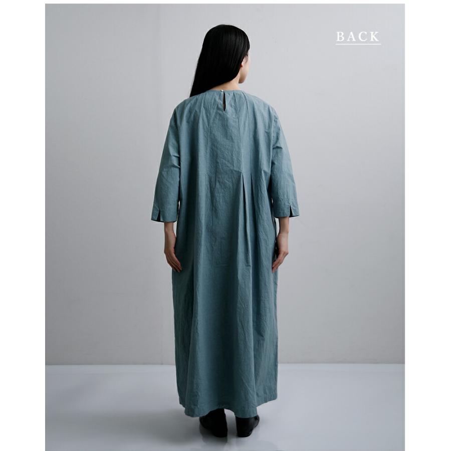 ROBE de PEAU（ローブデポー） コットンリネン タック ワンピース