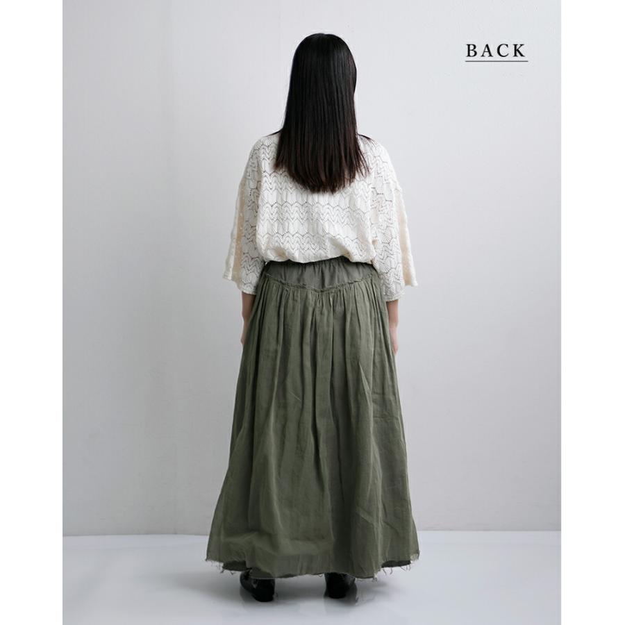 ローブデポー ROBE de PEAU コットンオーガンジー リメイク スカート ORGANDY REMAKE SKIRT r359  春夏  2026ss新作の画像