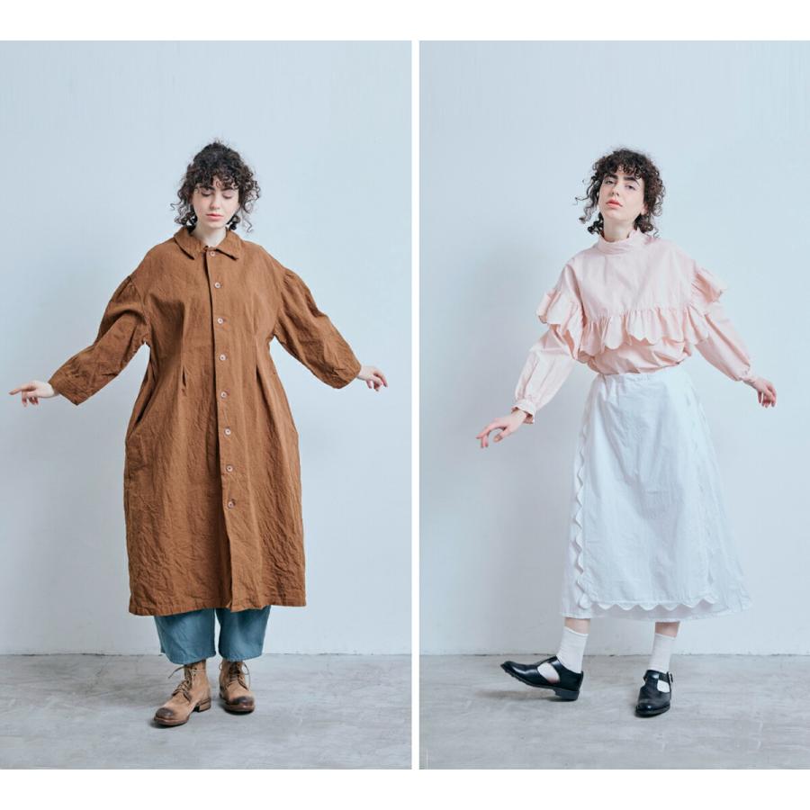 ROBE de PEAU ローブデポー ロングコート ROBE de PEAU（ローブデポー） コットン バルファス レース