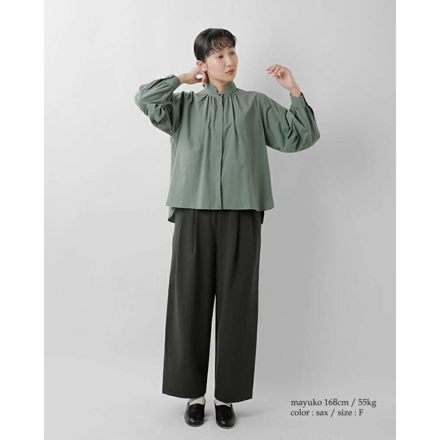ルフ LUEUF コットンタイプライター レイヤー スタンドネック シャツ