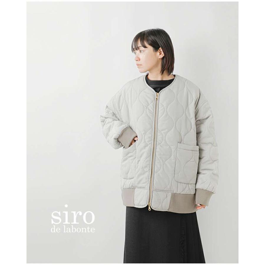 siro de labonte シロ デ ラボンテ キルティング MA-1 ノーカラー ジャケット r543309-mn 2025aw新作  レディース クーポン対象 siro de labonte（シロ デ ラボンテ） セール【30%OFF】シロ デ