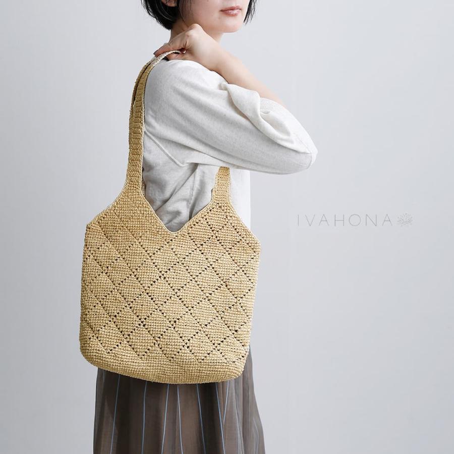 イヴァオナ IVAHONA ラフィア トートバッグ rhom-3 レディース