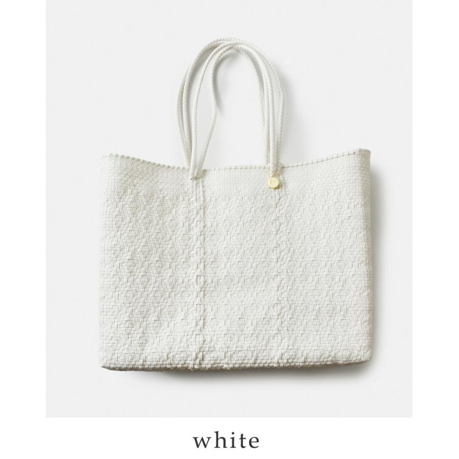 極美品★未使用★レトラ メルカドバッグ 　Lサイズ　ホワイト白　タッセル付き Letra（レトラ） メルカドバッグ ロングハンドル Lサイズ ROMBO rombo