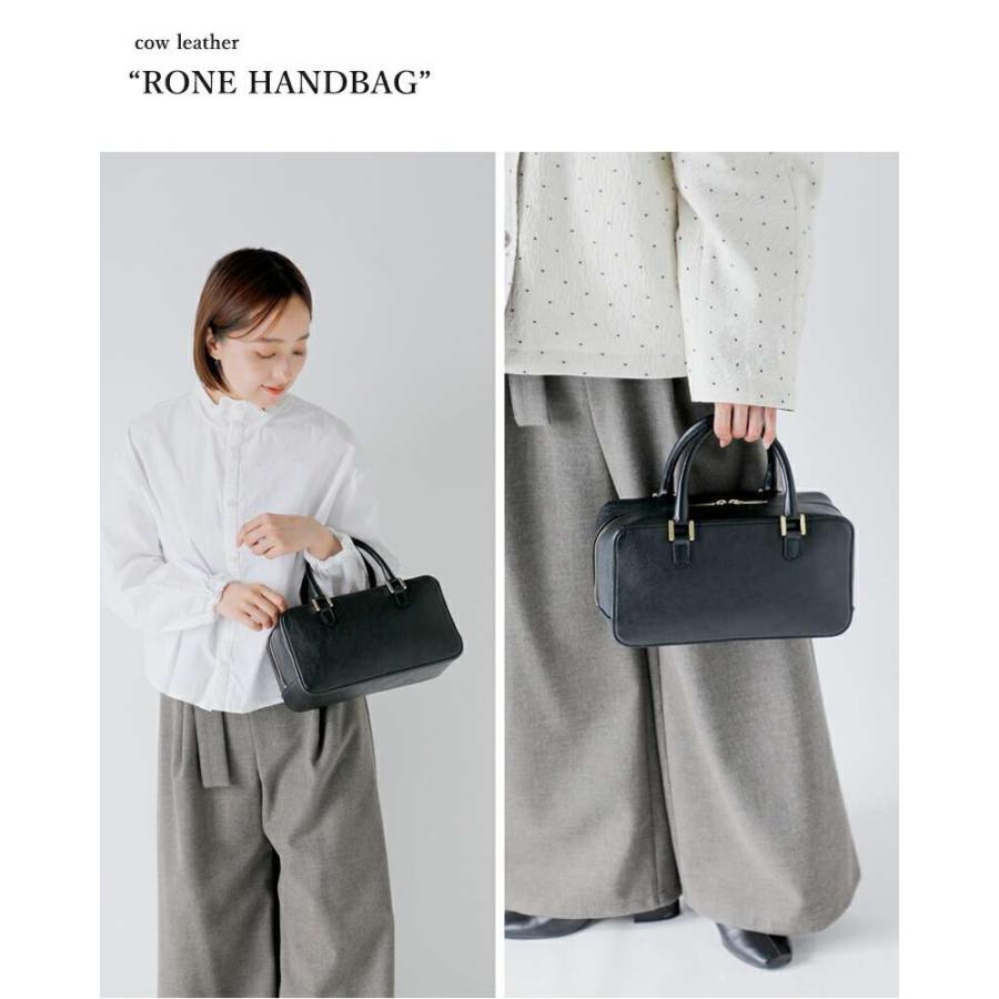 POMTATA（ポンタタ） カウレザー ボックスシェイプ型 ハンドバッグ