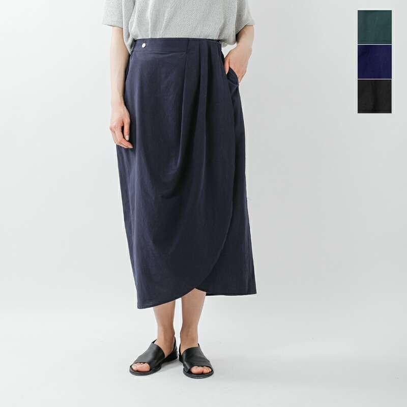 30%OFF】FACTORY ファクトリー コットン 強撚近江晒 ラップスカート s