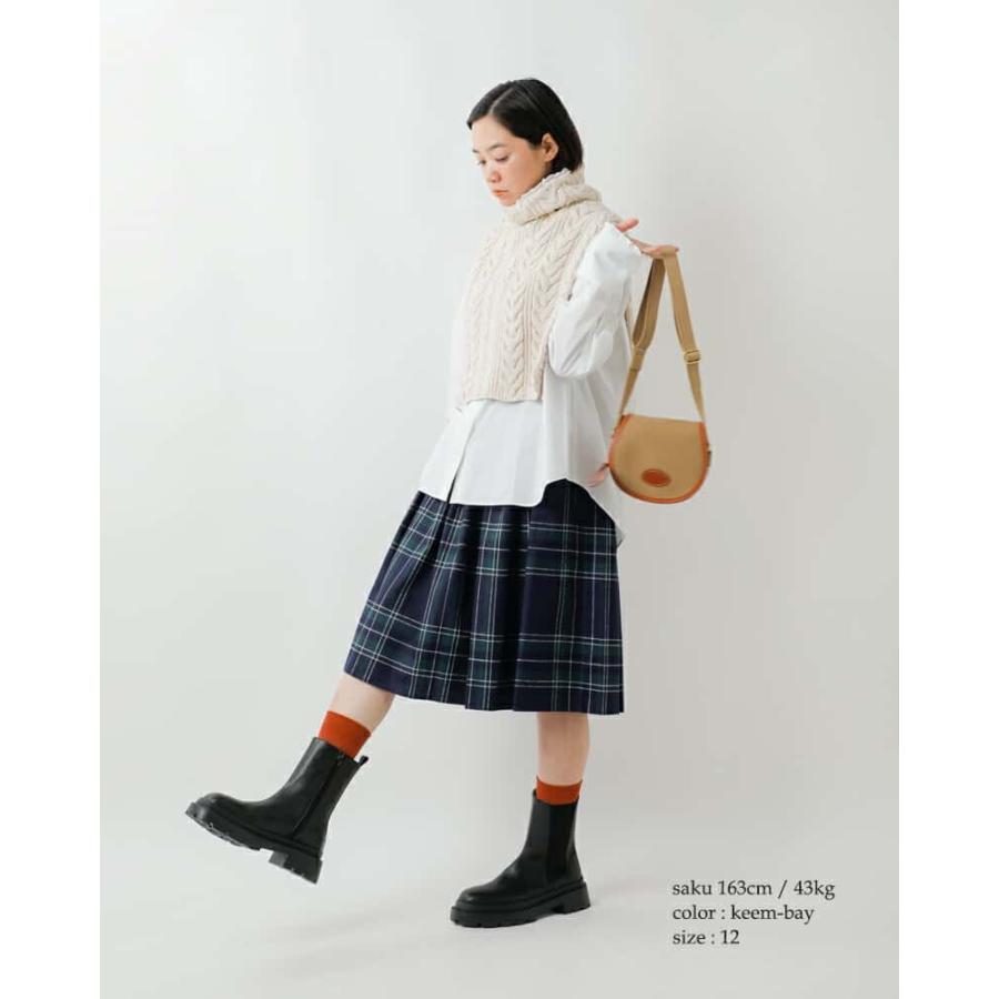 ☆ オニールオブダブリン ☆ ウールブレンドタックチェックスカート L
