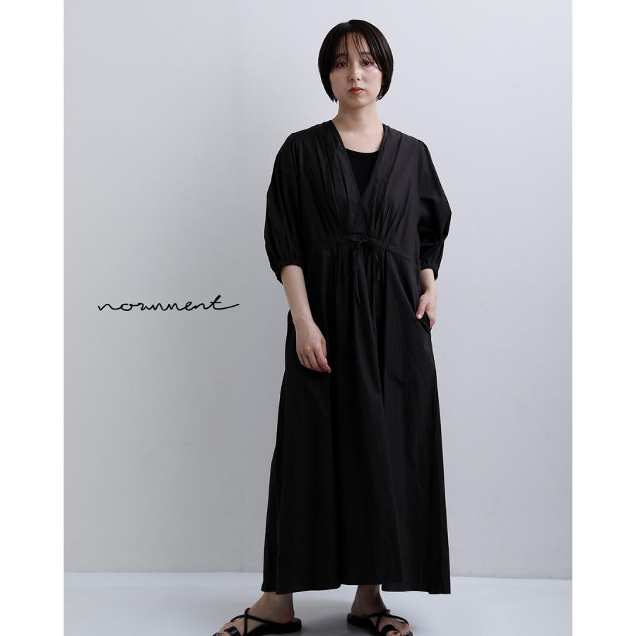 セール【50%OFF】ノーメント normment コットンポプリン タック ドレス