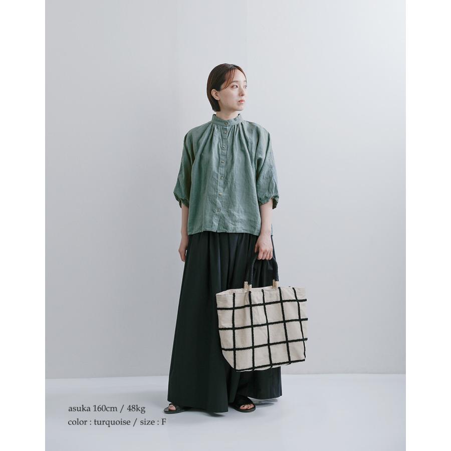 セール【30%OFF】ルフ LUEUF フレンチリネン ギャザーシャツ sa371108