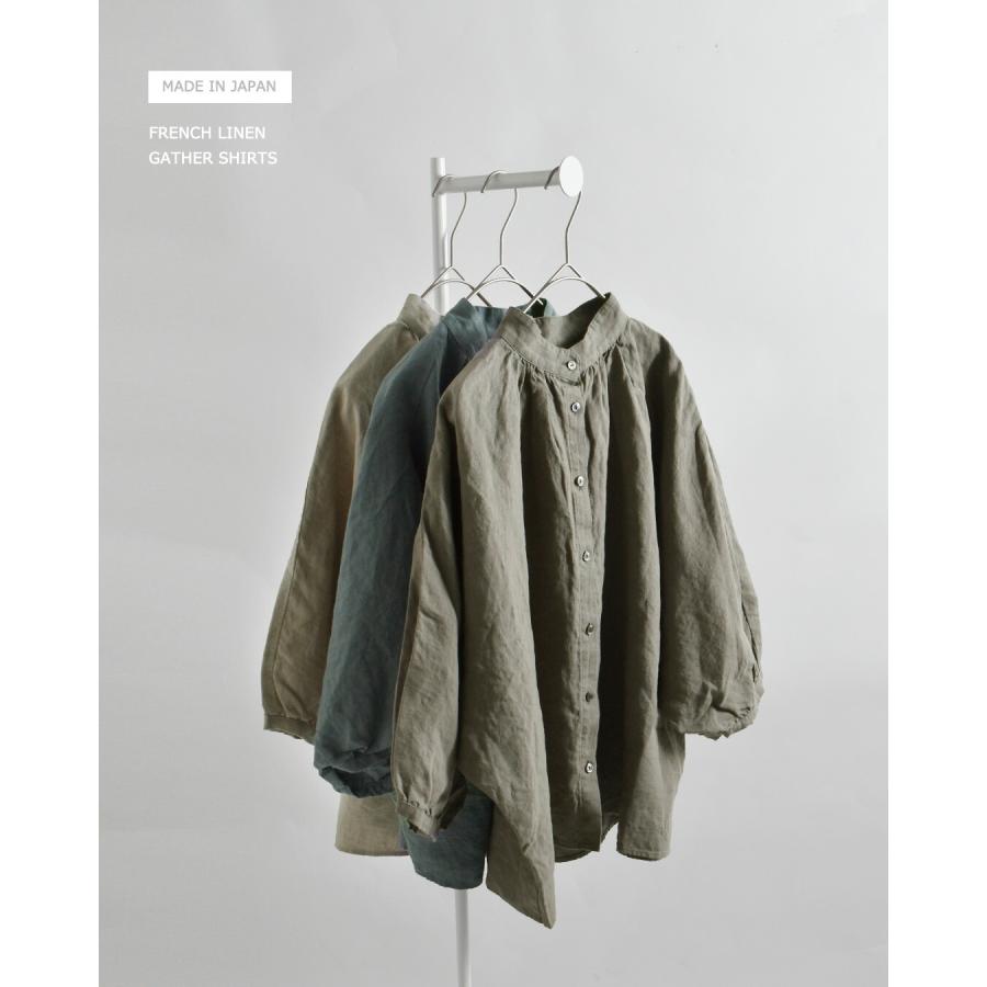 セール【30%OFF】ルフ LUEUF フレンチリネン ギャザーシャツ sa371108