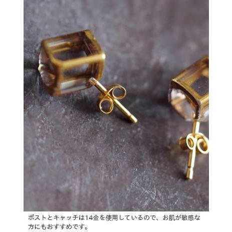 sorte ソルテ ガラスキューブピアス : aranciato ヤフー店 - 通販