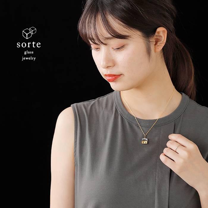 sorte ソルテ ガラス ネックレス サークル ゴールド sorte ソルテ ガラス×ゴールドネックレス : aranciato ヤフー店