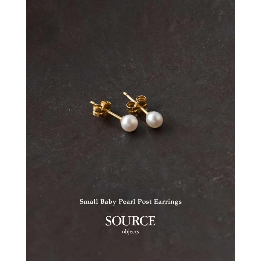 SOURCE ソウス スモール ベビーパール ポスト ピアス Small Baby Pearl