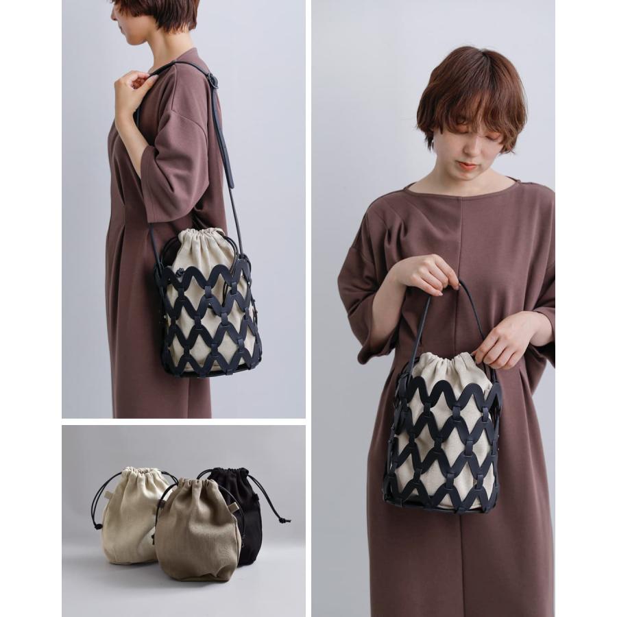 Ense（アンサ） ステアレザー 2way ショルダー かご バッグ sukashi