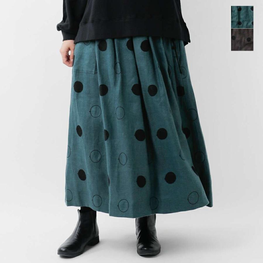 新品 MAGALI マガリ リネンスカート MAGALI（マガリ） セール【40%OFF】マガリ MAGALI RONDリネン サイド