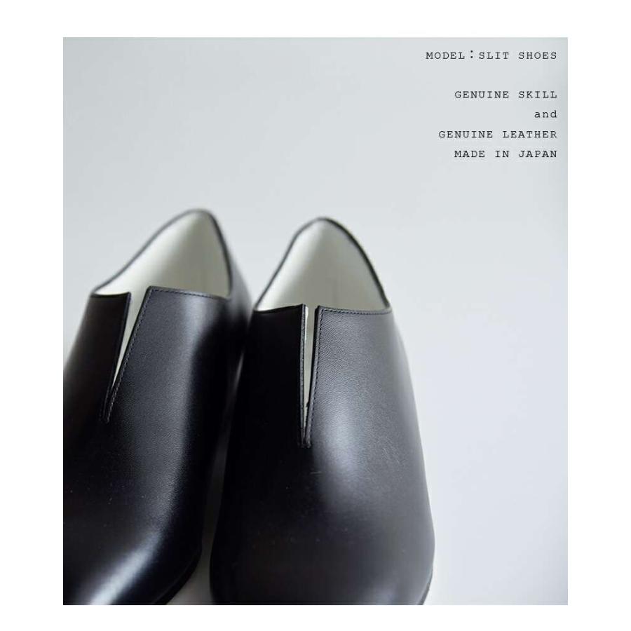ビューティフルシューズ BEAUTIFUL SHOES  ステアレザー ミニマルデザイン スリット シューズ slit-shoes  レディースの画像