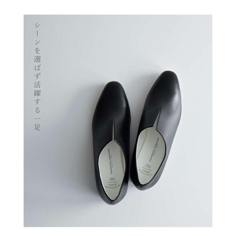 ビューティフルシューズ BEAUTIFUL SHOES  ステアレザー ミニマルデザイン スリット シューズ slit-shoes  レディースの画像