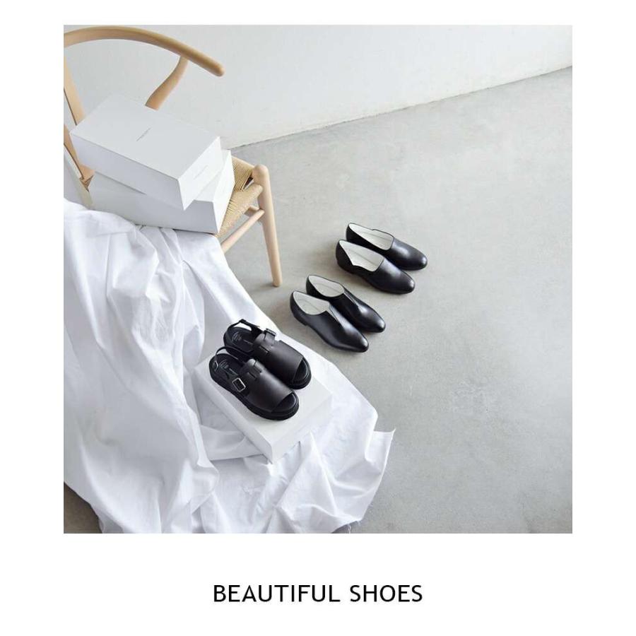 ビューティフルシューズ BEAUTIFUL SHOES  ステアレザー ミニマルデザイン スリット シューズ slit-shoes  レディースの画像