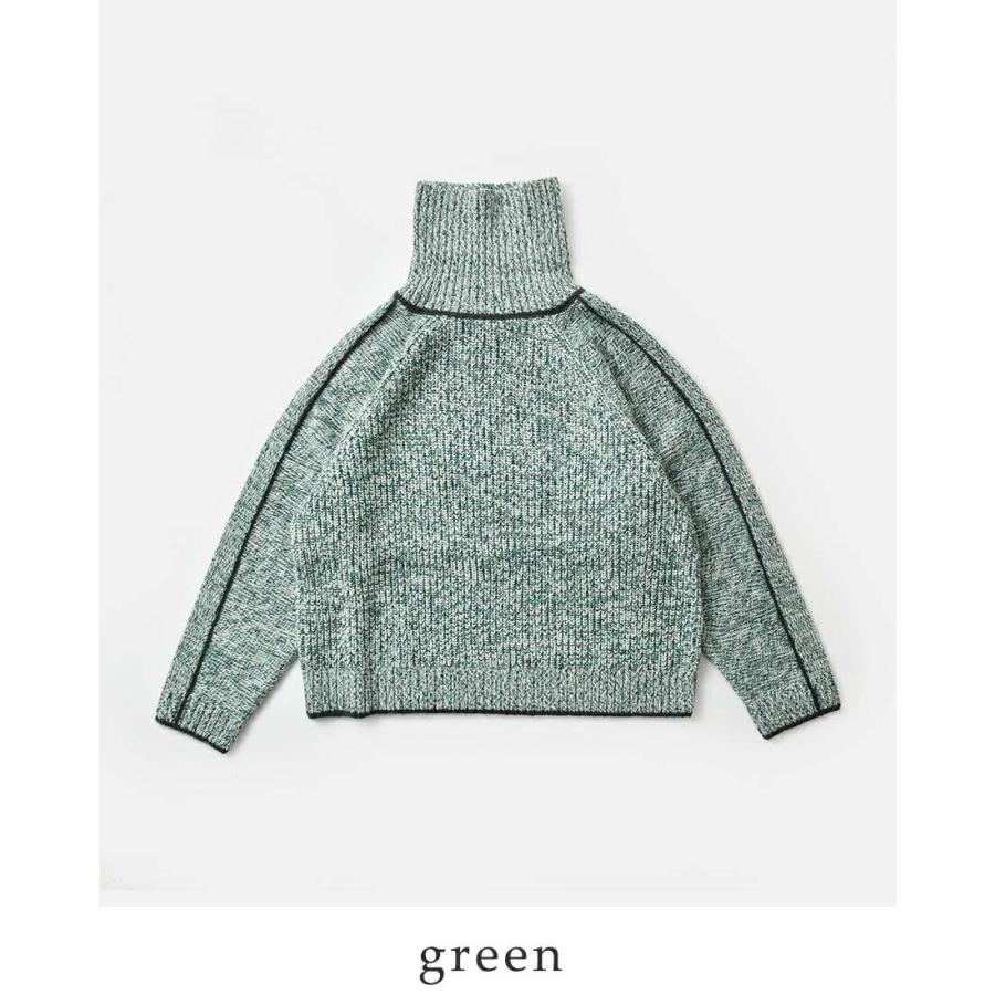 sneeuw（スニュウ） ライン タートル ニット snw32-19 レディース