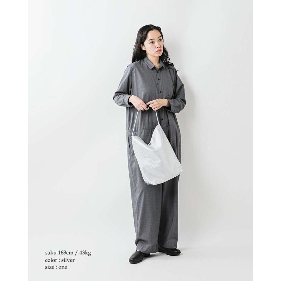 MARINEDAY（マリンデイ） カウレザー シルバー箔 ショルダーバッグ