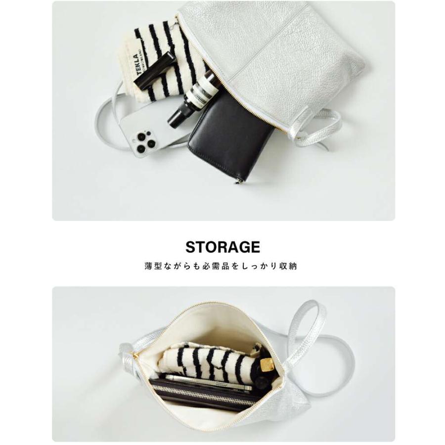 MARINEDAY（マリンデイ） カウレザー シルバー箔 ショルダーバッグ