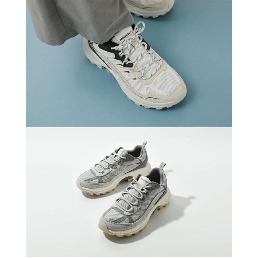 MERRELL スエード スニーカー ベージュ MERRELL メレル スエード メッシュ アッパー スニーカー SPEED