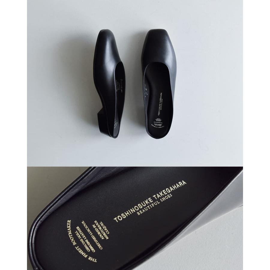 ビューティフルシューズ BEAUTIFUL SHOES キップレザー スクエア ミュール パンプス square-mule レディース  春夏 2026ss新作の画像