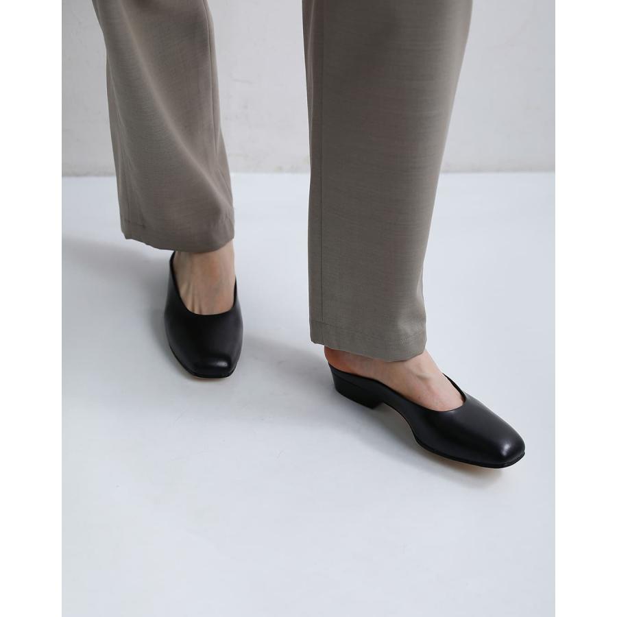 ビューティフルシューズ BEAUTIFUL SHOES キップレザー スクエア ミュール パンプス square-mule レディース  春夏 2026ss新作の画像