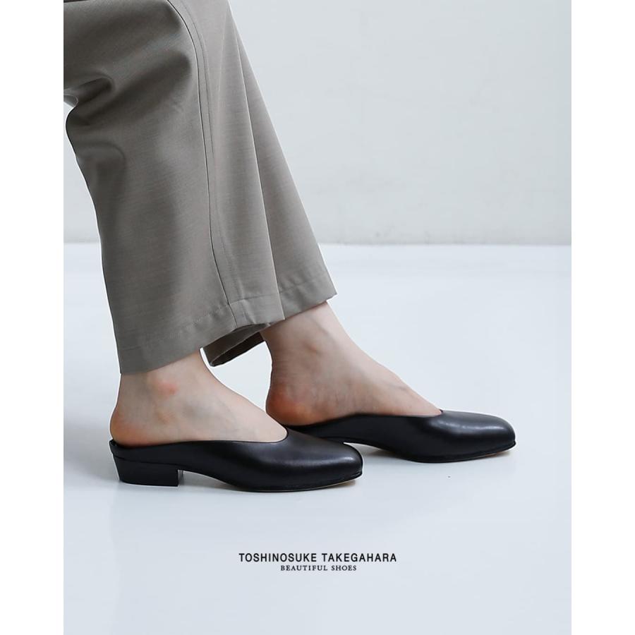 ビューティフルシューズ BEAUTIFUL SHOES キップレザー スクエア ミュール パンプス square-mule レディース  春夏 2026ss新作の画像