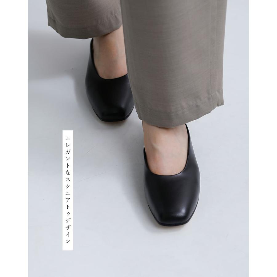 ビューティフルシューズ BEAUTIFUL SHOES キップレザー スクエア ミュール パンプス square-mule レディース  春夏 2026ss新作の画像