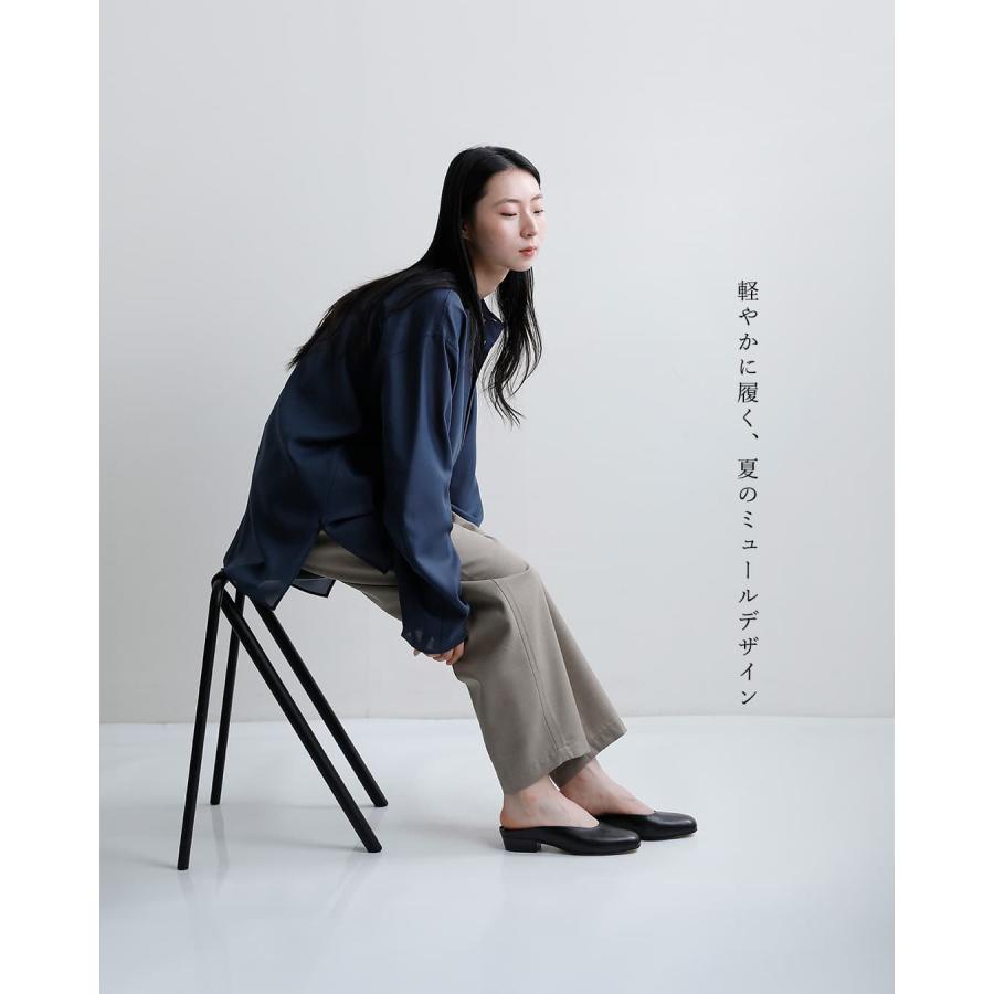 ビューティフルシューズ BEAUTIFUL SHOES キップレザー スクエア ミュール パンプス square-mule レディース  春夏 2026ss新作の画像