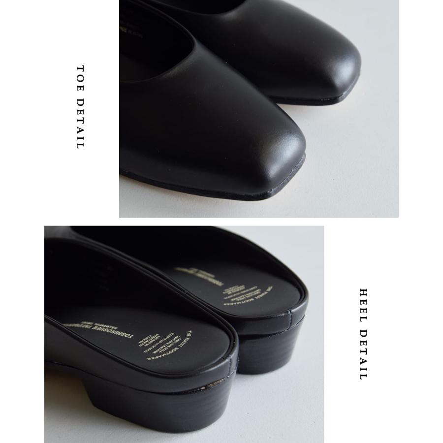 ビューティフルシューズ BEAUTIFUL SHOES キップレザー スクエア ミュール パンプス square-mule レディース  春夏 2026ss新作の画像