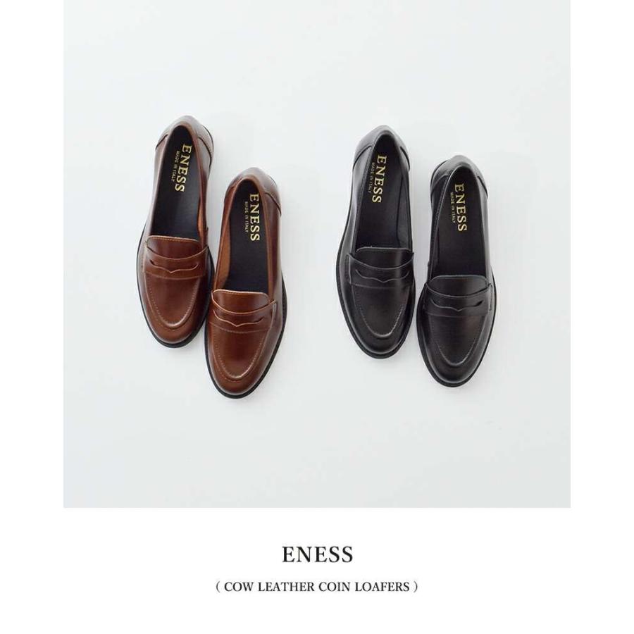 eness（エネス） カウレザー コイン ローファー st-1201 レディース