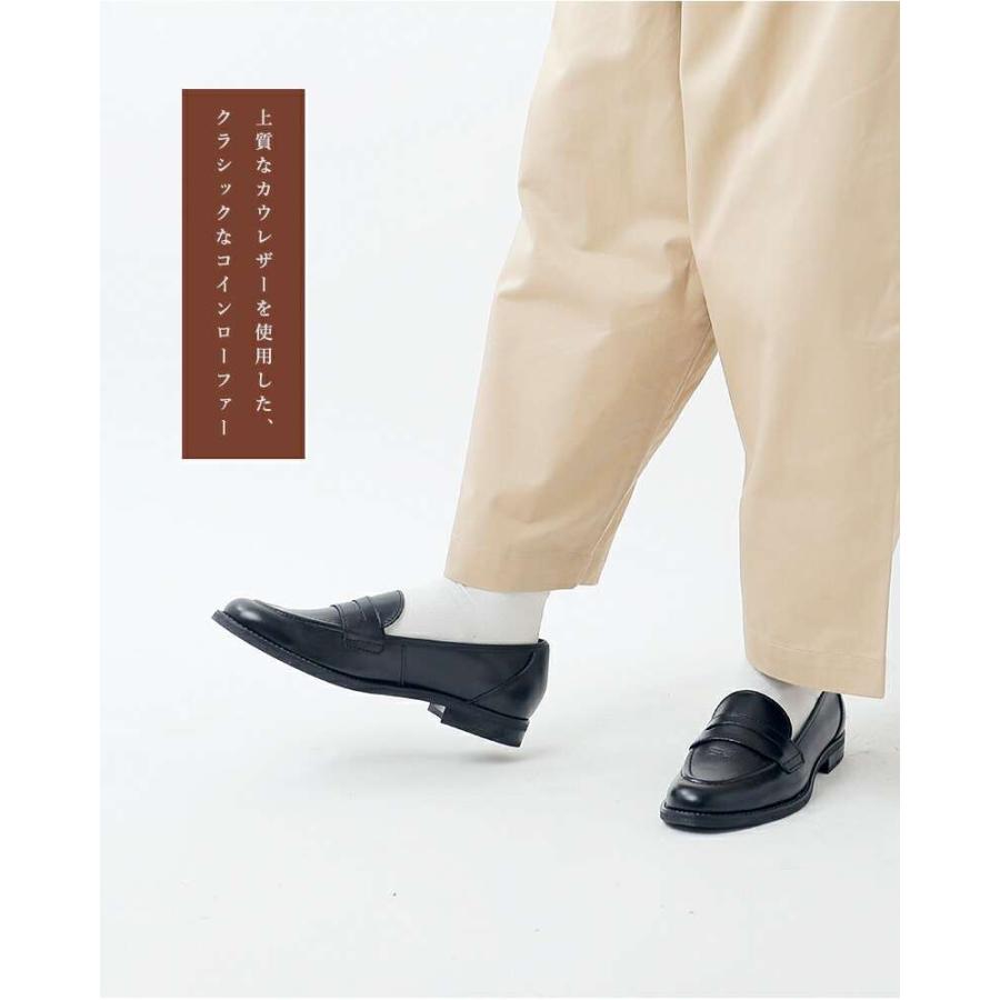 eness（エネス） カウレザー コイン ローファー st-1201 レディース