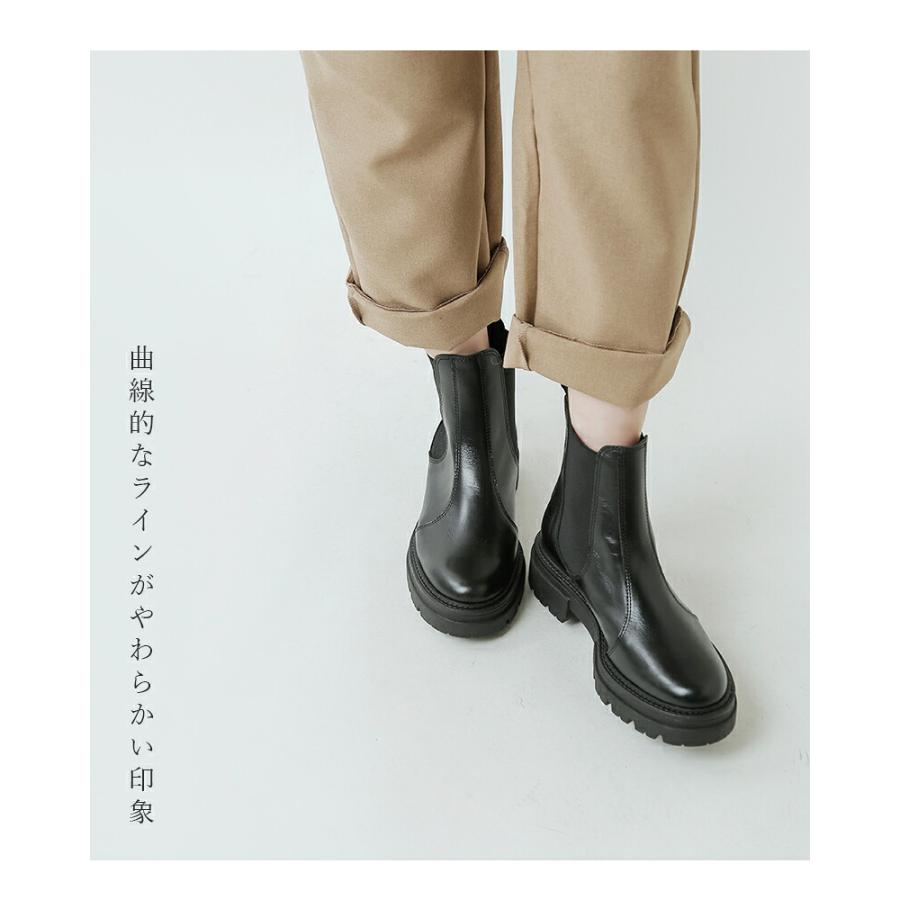eness（エネス） レザー サイドゴア チェルシー ブーツ st-7927