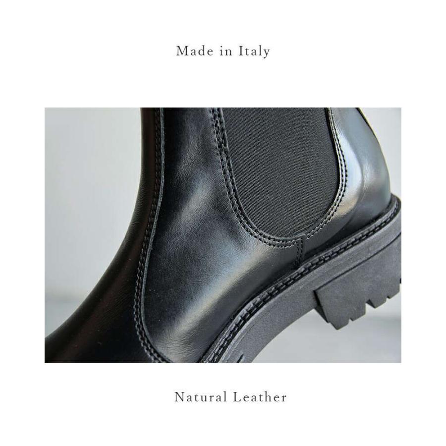 エネス eness レザー サイドゴア チェルシー ブーツ st-7927