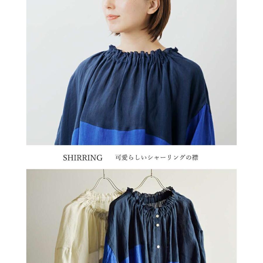 tumugu: ツムグ】カットジャガードワンピース パッチワーク ゆったり