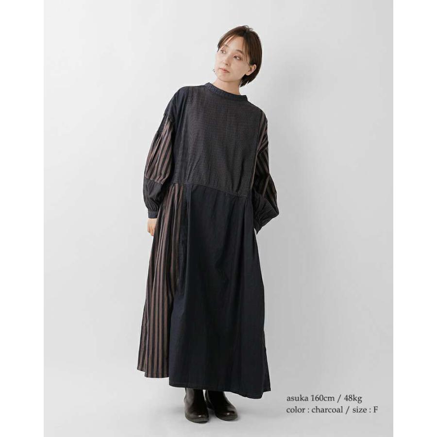 tumugu（ツムグ） デニム ヒッコリー ストライプ 2way ワンピース